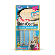 Inaba Cat Churu Skin & Coat, tuna in pokrovača - 4 x 14 g