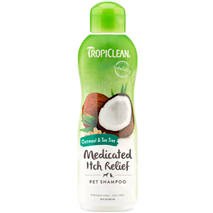 TropiClean Medicated Itch Relief, šampon za dlako, oves in čajevec - 355 ml