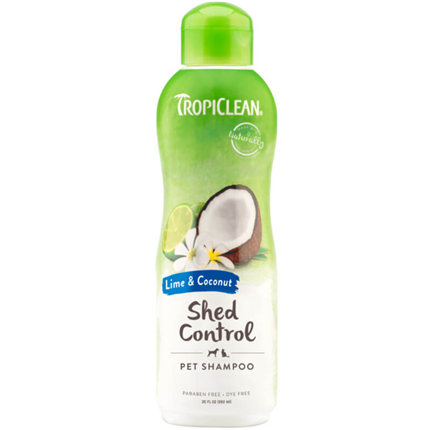 TropiClean Shed Control šampon za dlako, limeta in kokos - 355 ml