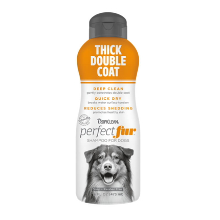 TropiClean PerfectFur šampon za pse z gosto dvoslojno dlako - 473 ml