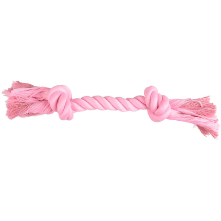 Flamingo Izra igralna vrv z dvema vozloma, roza - 20 cm