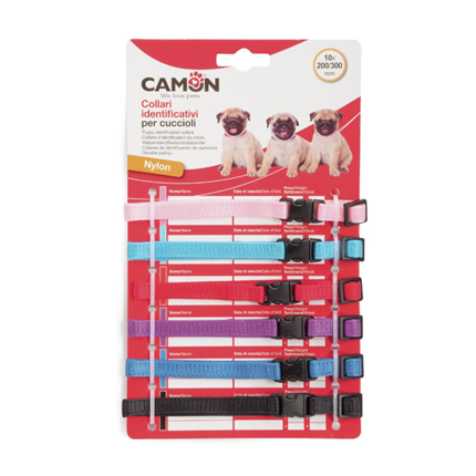 Camon set 6 ovratnic iz najlona Puppy, barvna kombinacija 1 - 20-30 cm