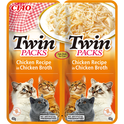 Inaba Cat Ciao Twin Packs, piščanec v jušnem želeju - 80 g