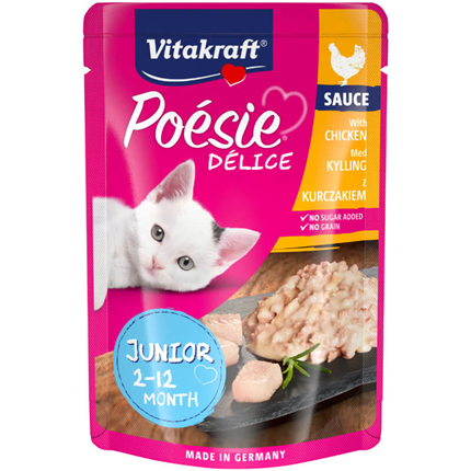 Vitakraft Poésie Délice Junior piščanec v omaki, vrečka - 85 g