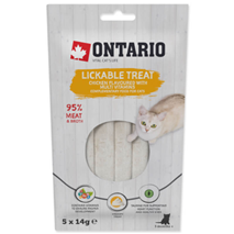 Ontario Cat Lickable posladek kremasta pasta, piščanec in multivitamin - 5x 14 g
