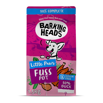 Barking Heads Little Paws Fuss Pot za male pasme - raca - 1,5 kg