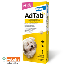 AdTab tableta proti zajedalcem za pse, 2.5-5.5kg/112,5mg