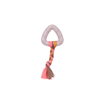 Flamingo PuppyLove Bunty TPR trikotnik z vrvjo - 17,5 x 7,3 cm