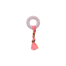 Flamingo PuppyLove Bunty TPR krog z vrvjo - 17 x 7,3 cm
