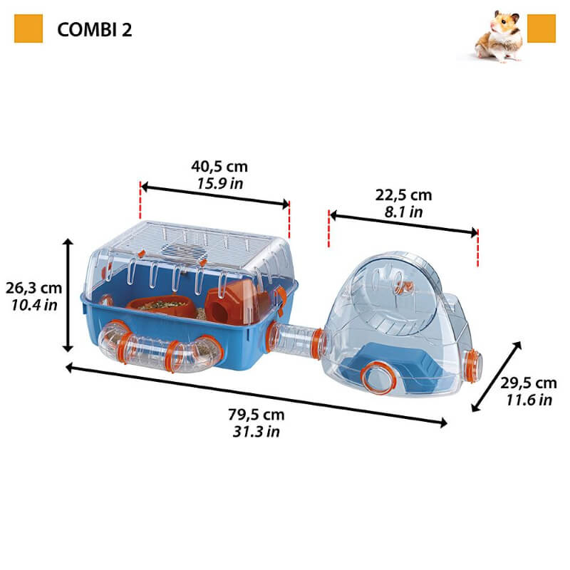 Ferplast kletka Combi 02 - 79,5 x 29,5 x 26,3 cm (2)