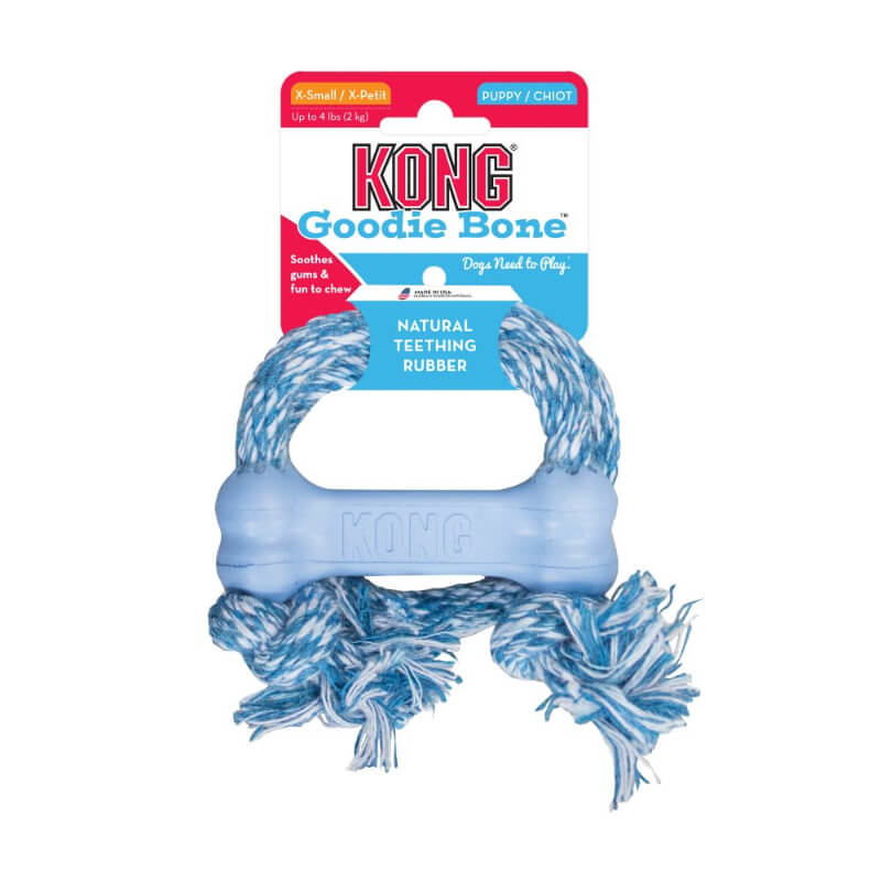KONG Puppy Goodie Bone z vrvjo - XS (2)