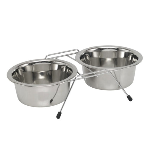 Nobby kovinska posoda in nizko stojalo - 13 cm/2x0,4 l