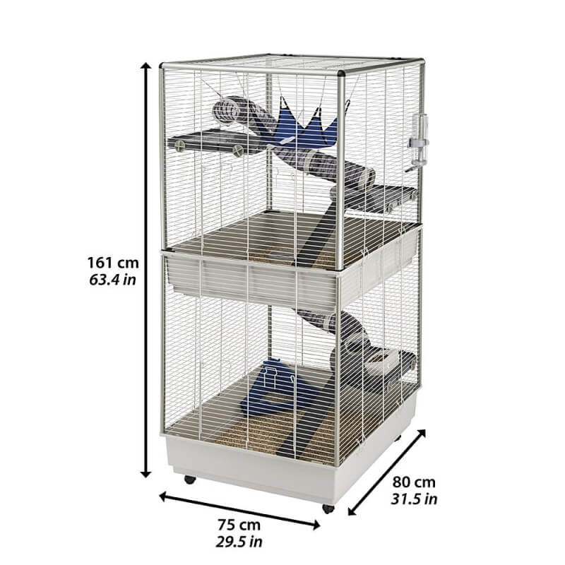 Ferplast dvojna kletka za dihurje Furet - 80 x 75 x 161 cm (2)