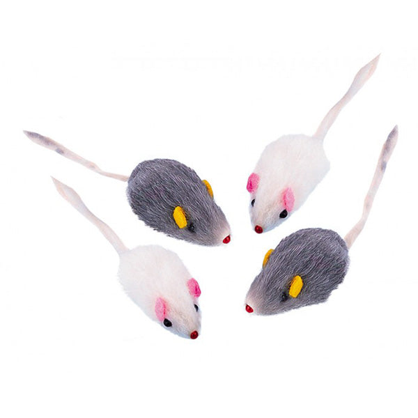 Nobby krznena miš, 4 kos - 5 cm