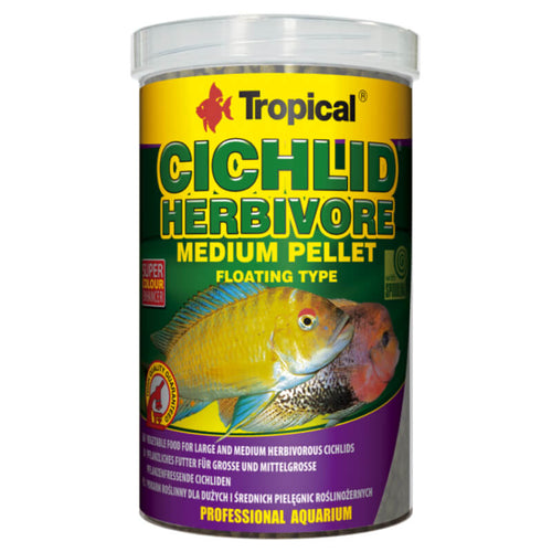 Tropical Cichlid Herbivore Medium Pellet - 500 ml / 180 g