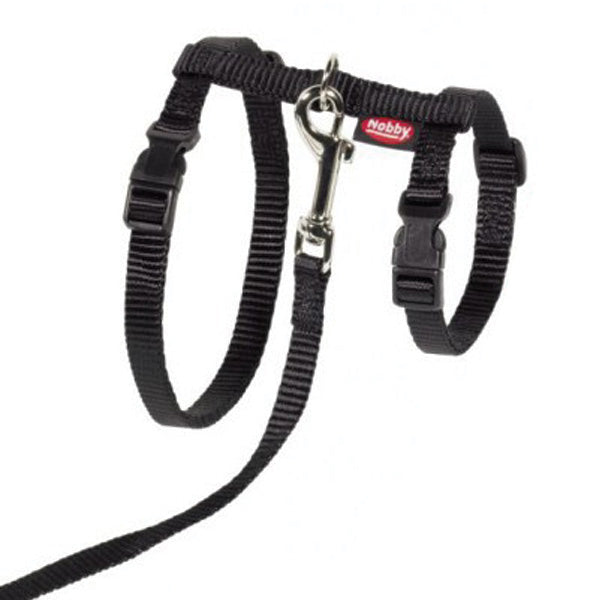 Nobby oprsnica + povodec za muce XL, črna