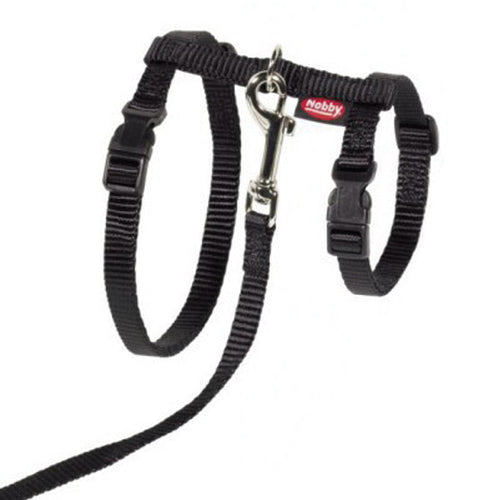 Nobby oprsnica + povodec za muce XL, črna