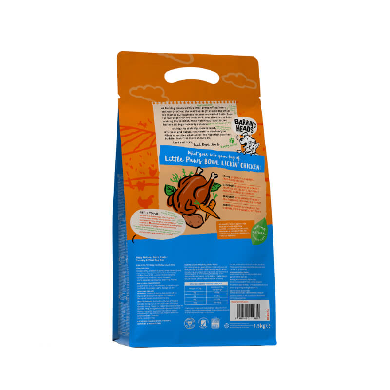 Barking Heads Bowl Lickin' Chicken za male pasme - 1,5 kg (2)