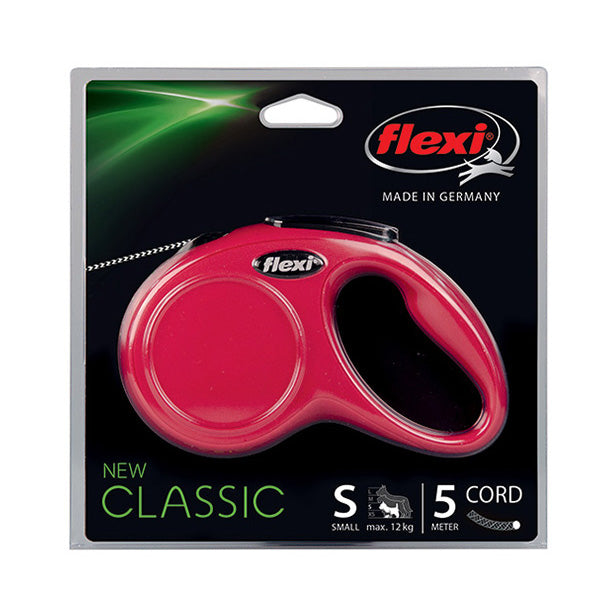 Flexi povodec Classic S, vrvica - 5 m (različne barve) - rdeča (2)