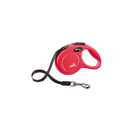 Flexi povodec Classic XS, trak - 3 m (različne barve) - rdeča
