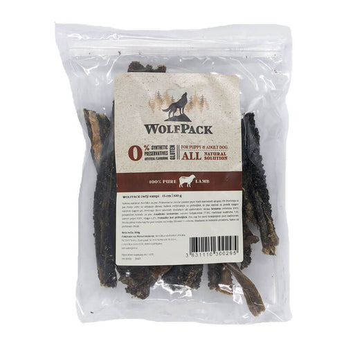 WolfPack ovčji vampi 15 cm - različna pakiranja - 100 g
