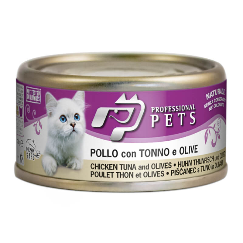 Professional Pets Naturale – piščanec, tuna in olive – 70 g - 70 g