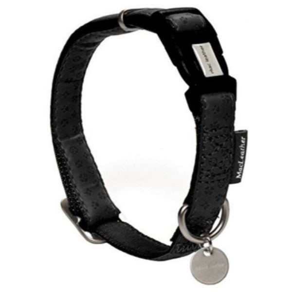 Beeztees ovratnica Macleather, črna - različne velikosti - 20 - 40 cm