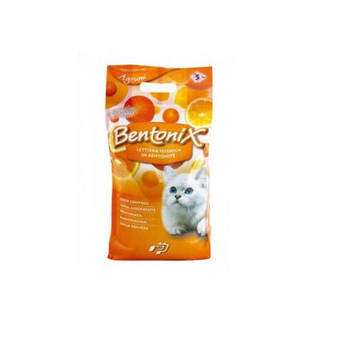 Bentonix posip za mačje stranišče, citrus - 5 kg