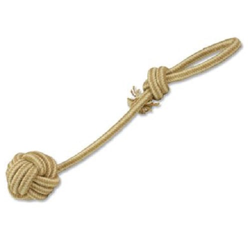 Dog Fantasy igralna vrv iz jute z žogico - 34 cm