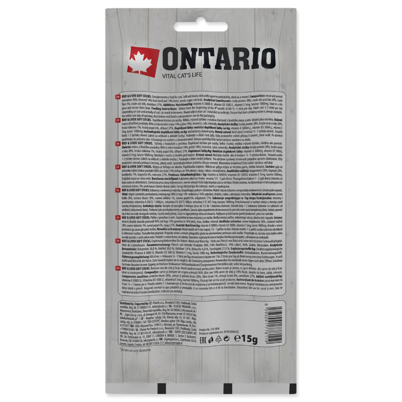 Ontario Cat Stick - govedina in jetra - 3 x 5 g (2)