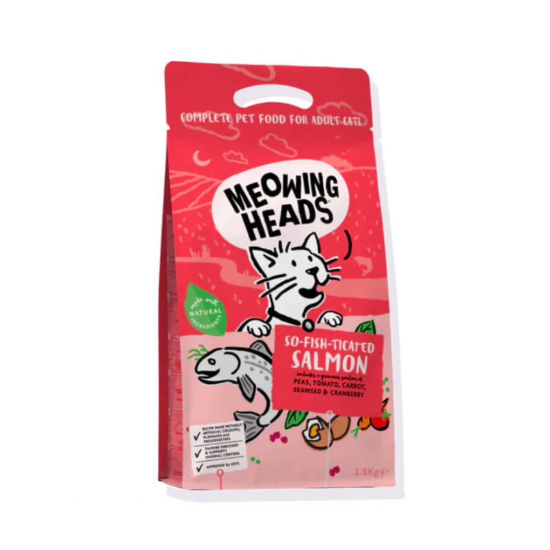 Meowing Heads So-fish-ticated Salmon - losos, bela riba in piščanec - 1,5 kg