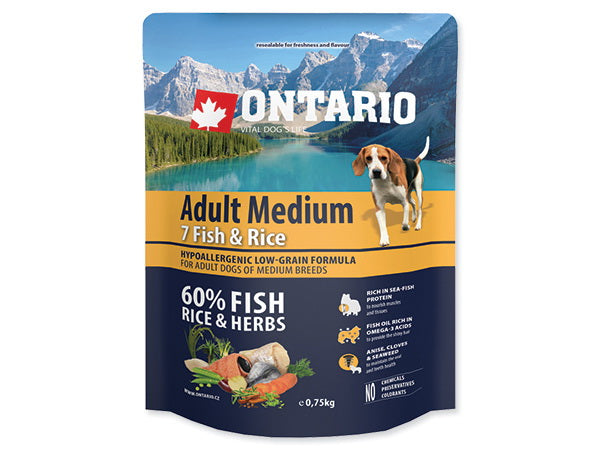 Ontario Adult Medium - 7 rib in riž - 750 g