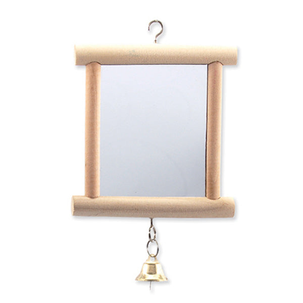 Bird Jewel igrača za ptice ogledalo, les in zvonček - 13 cm