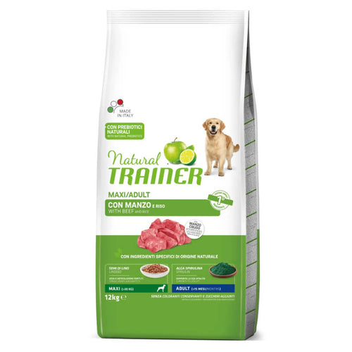 Natural Trainer Adult Maxi - govedina in riž - 12 kg