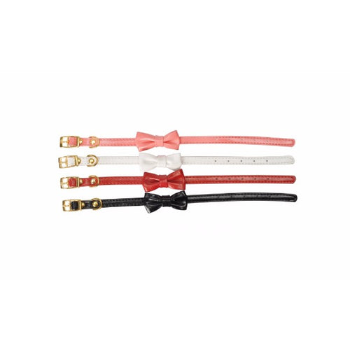 Camon ovratnica umetno usnje in mašnica - 28 cm