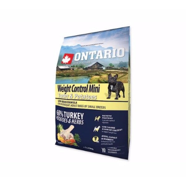 Ontario Adult Mini Weight Control - puran in krompir - 2,25 kg