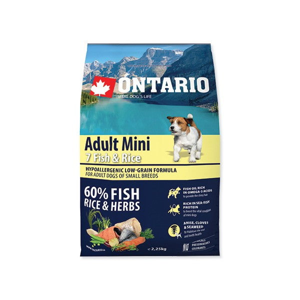 Ontario Adult Mini - 7 rib in riž - 3 x 2,25 kg