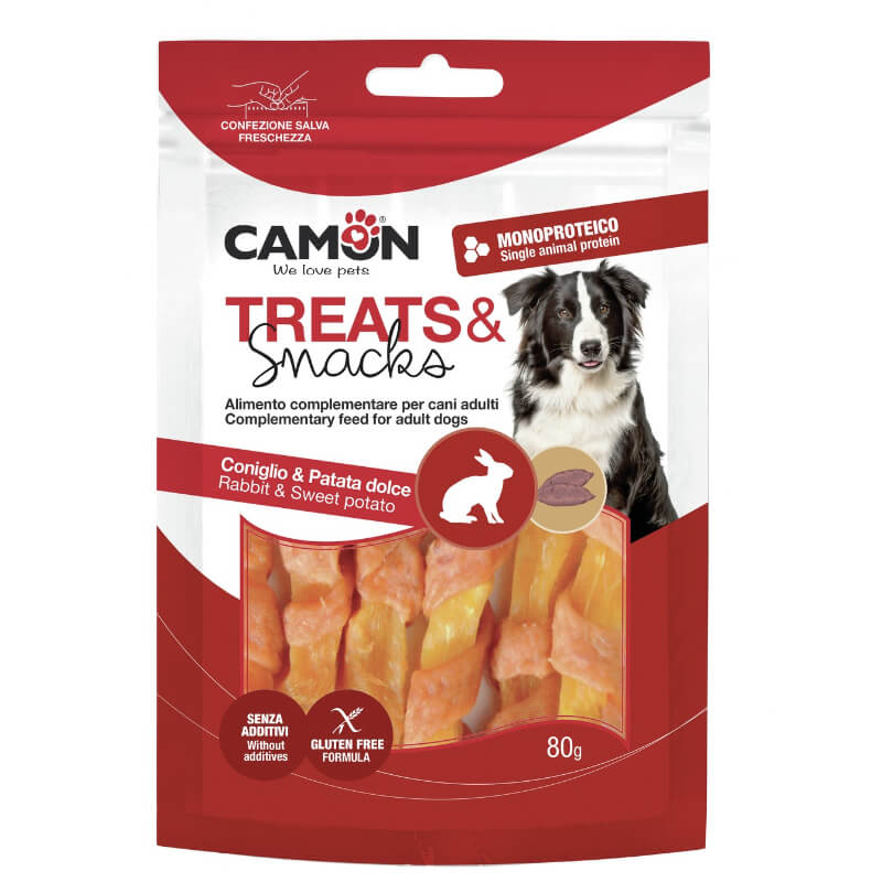 Camon Treat & Snack palčke sladki krompir in kunčje meso - 80 g