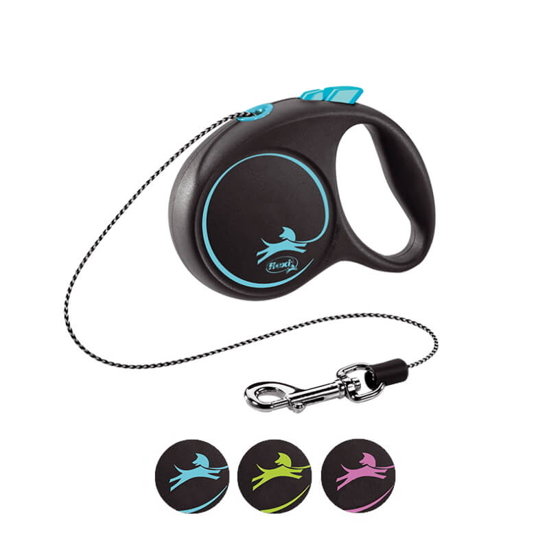 Flexi povodec Black Design XS, vrvica - 3 m (različne barve)