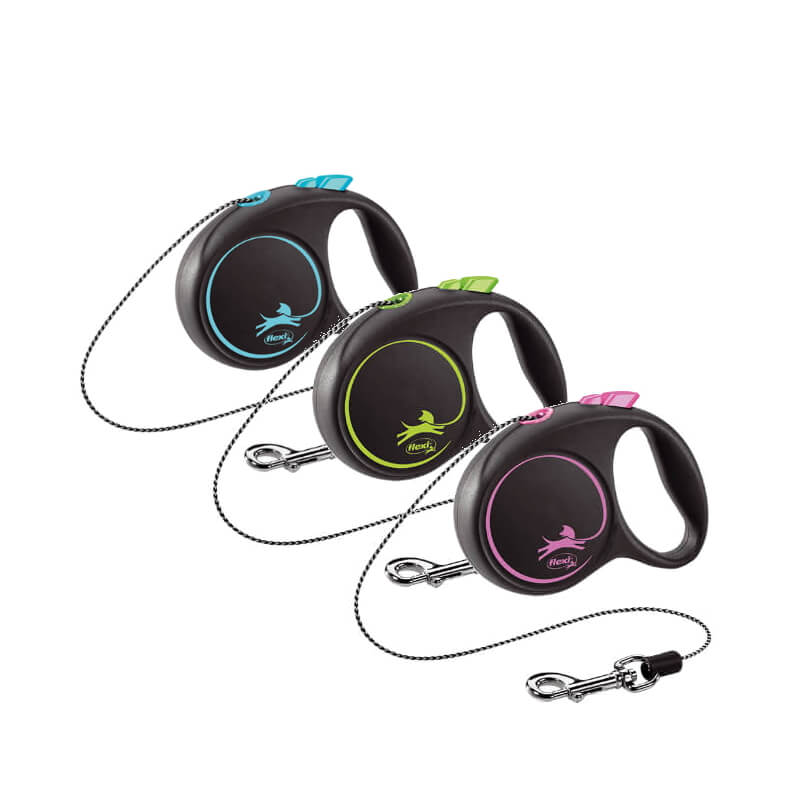Flexi povodec Black Design XS, vrvica - 3 m (različne barve) (2)