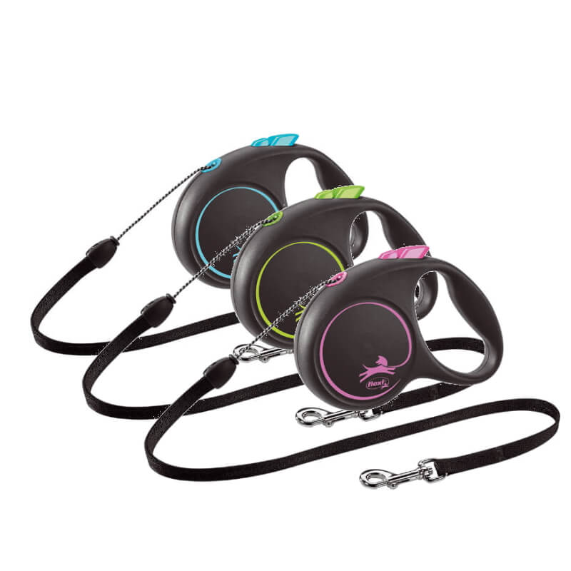 Flexi povodec Black Design S, vrvica - 5 m (različne barve) (2)