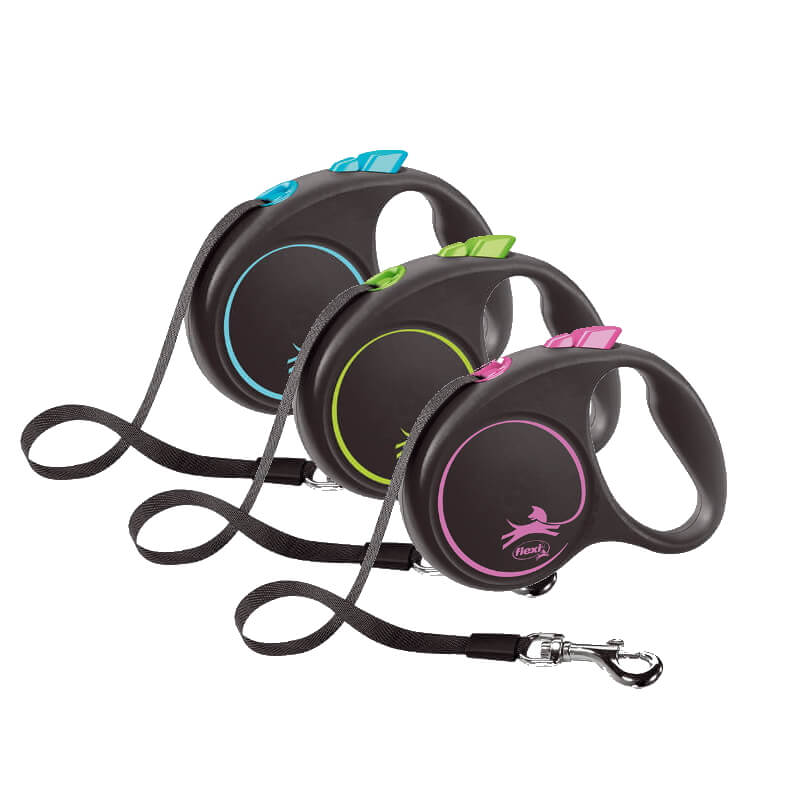 Flexi povodec Black Design L, trak - 5 m (različne barve) (2)