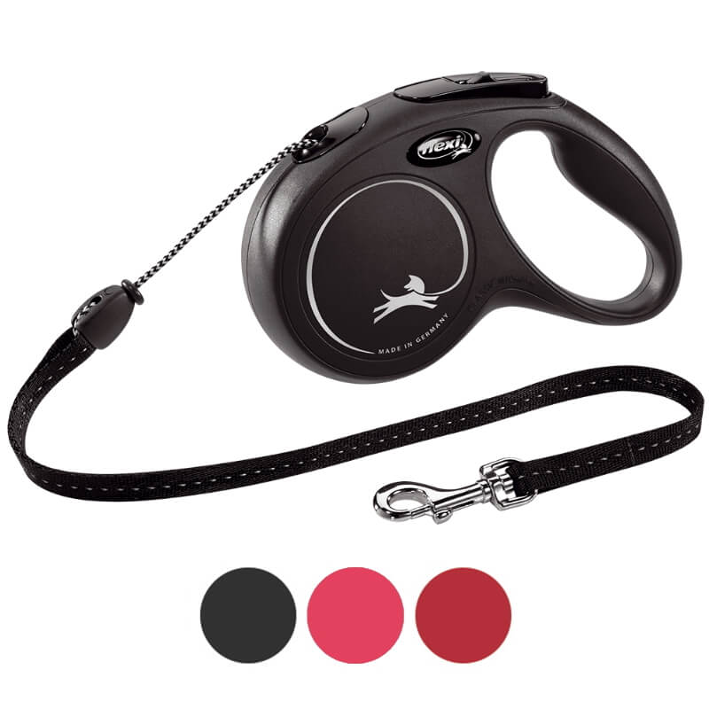 Flexi povodec Classic M, vrvica - 5 m (različne barve)