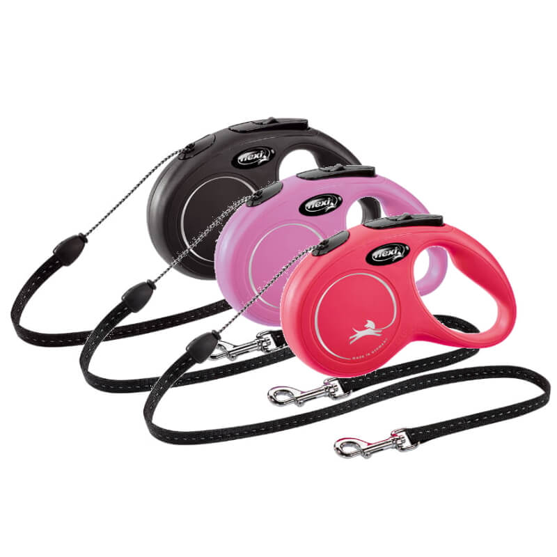 Flexi povodec Classic M, vrvica - 5 m (različne barve) (2)