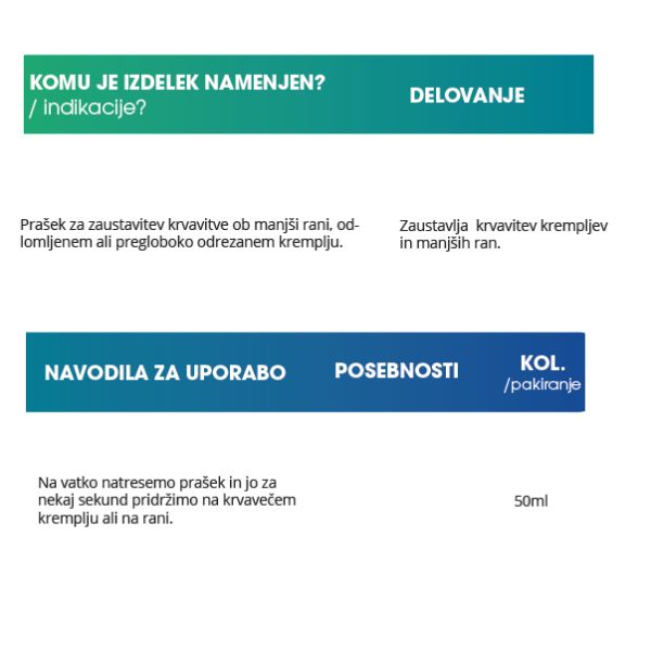 Arava Blood stopper prašek za ustavljanje krvavitev pri psih in mačkah (2)