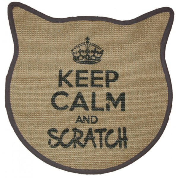 Praskalnik preproga Keep Calm maca, črna - 43 x 43 cm