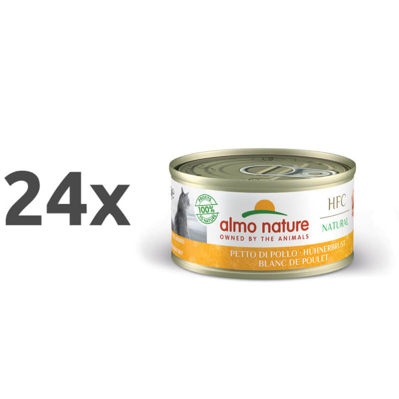 Almo Nature HFC Natural – piščančje prsi – 70 g - 24 x 70 g