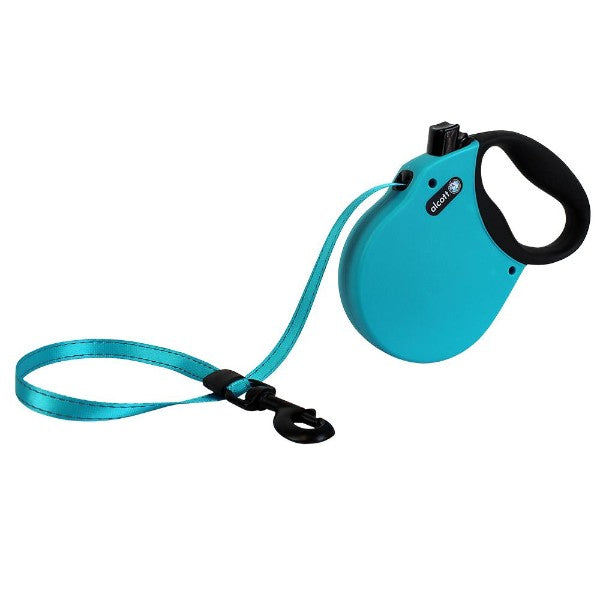 Alcott avtomatski povodec Adventure M, trak - 5 m (različne barve) - modra