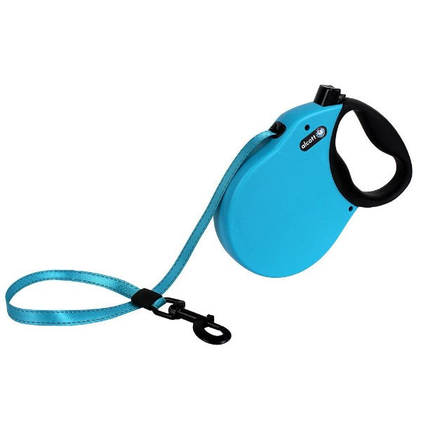 Alcott avtomatski povodec Expedition M, trak - 7,5 m (različne barve) - modra