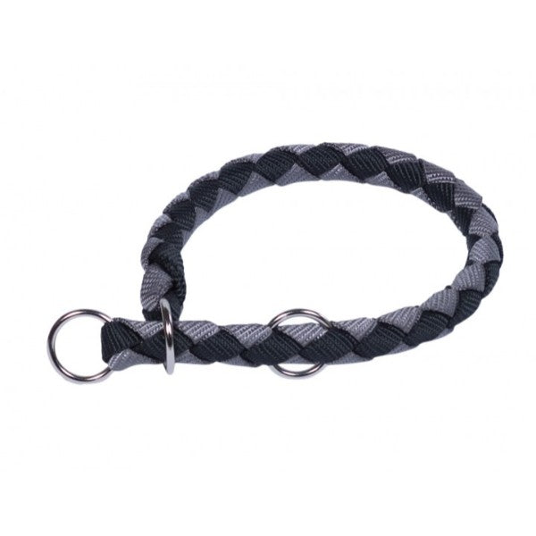 Nobby polzatezna ovratnica Corda - črno siva - različne velikosti - 39 - 45 cm